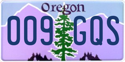 OR license plate 009GQS