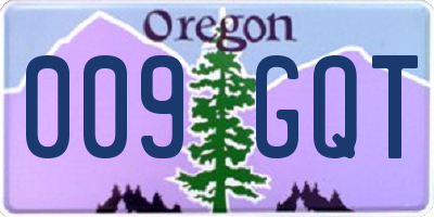 OR license plate 009GQT