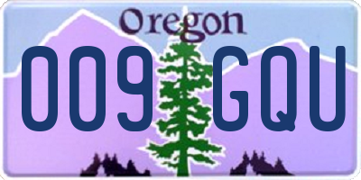 OR license plate 009GQU