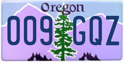 OR license plate 009GQZ