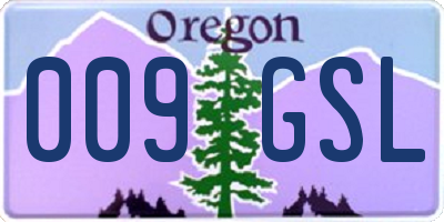 OR license plate 009GSL
