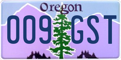 OR license plate 009GST
