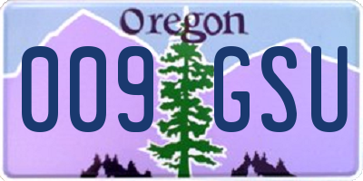 OR license plate 009GSU
