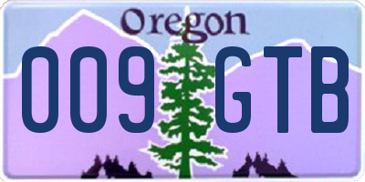OR license plate 009GTB