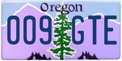 OR license plate 009GTE
