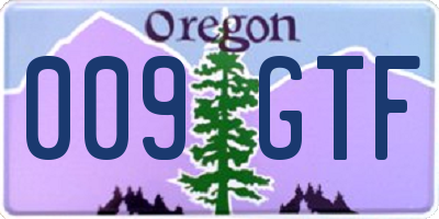 OR license plate 009GTF