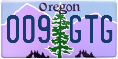OR license plate 009GTG