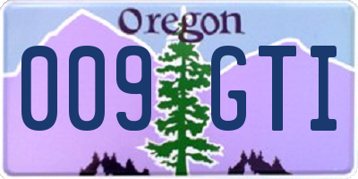 OR license plate 009GTI