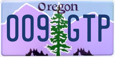 OR license plate 009GTP