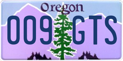OR license plate 009GTS