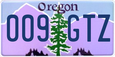 OR license plate 009GTZ
