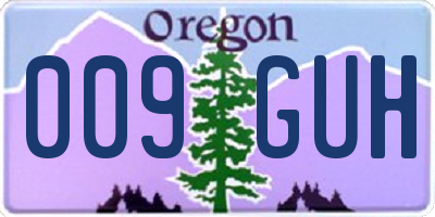 OR license plate 009GUH