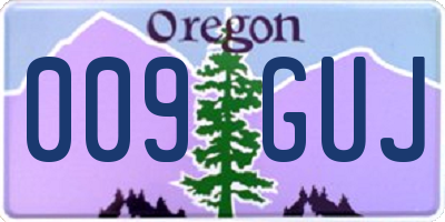 OR license plate 009GUJ
