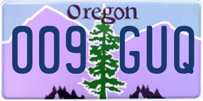OR license plate 009GUQ