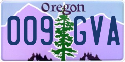 OR license plate 009GVA