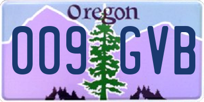 OR license plate 009GVB