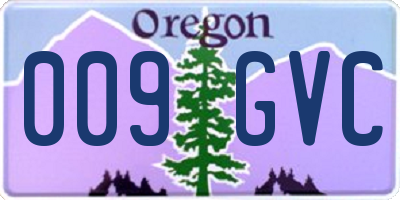 OR license plate 009GVC