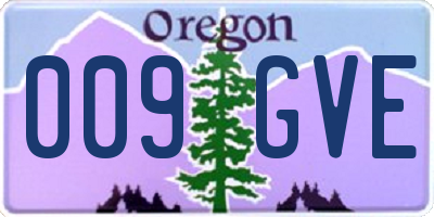 OR license plate 009GVE