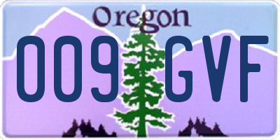OR license plate 009GVF