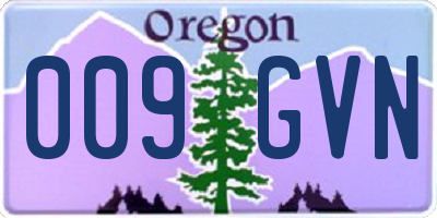 OR license plate 009GVN