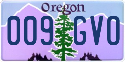 OR license plate 009GVO