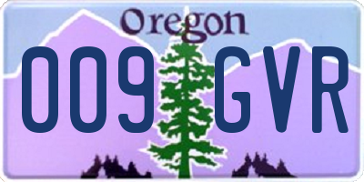 OR license plate 009GVR