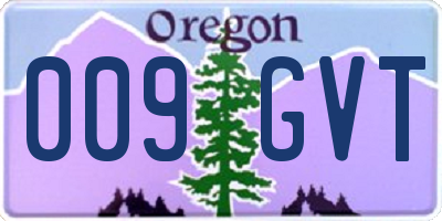 OR license plate 009GVT