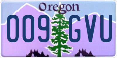 OR license plate 009GVU