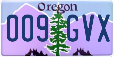 OR license plate 009GVX