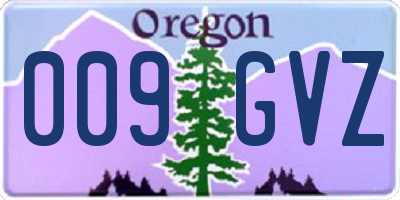 OR license plate 009GVZ