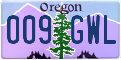 OR license plate 009GWL