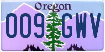 OR license plate 009GWV