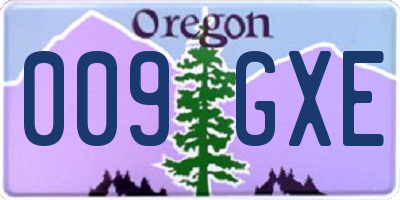 OR license plate 009GXE