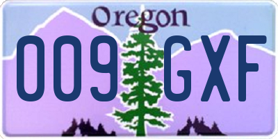 OR license plate 009GXF
