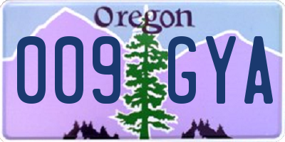 OR license plate 009GYA