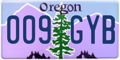 OR license plate 009GYB
