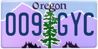 OR license plate 009GYC