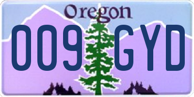 OR license plate 009GYD