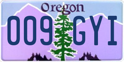 OR license plate 009GYI