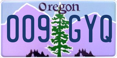 OR license plate 009GYQ