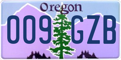 OR license plate 009GZB