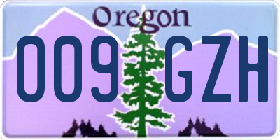 OR license plate 009GZH