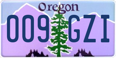 OR license plate 009GZI