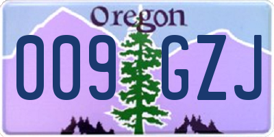OR license plate 009GZJ
