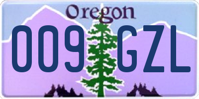 OR license plate 009GZL