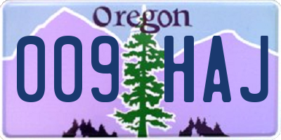 OR license plate 009HAJ