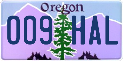 OR license plate 009HAL