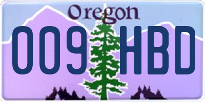 OR license plate 009HBD