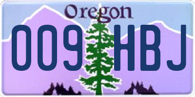 OR license plate 009HBJ