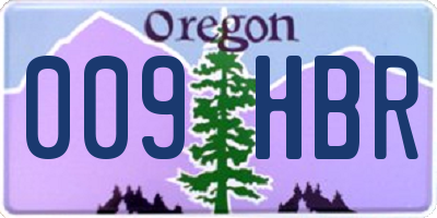 OR license plate 009HBR
